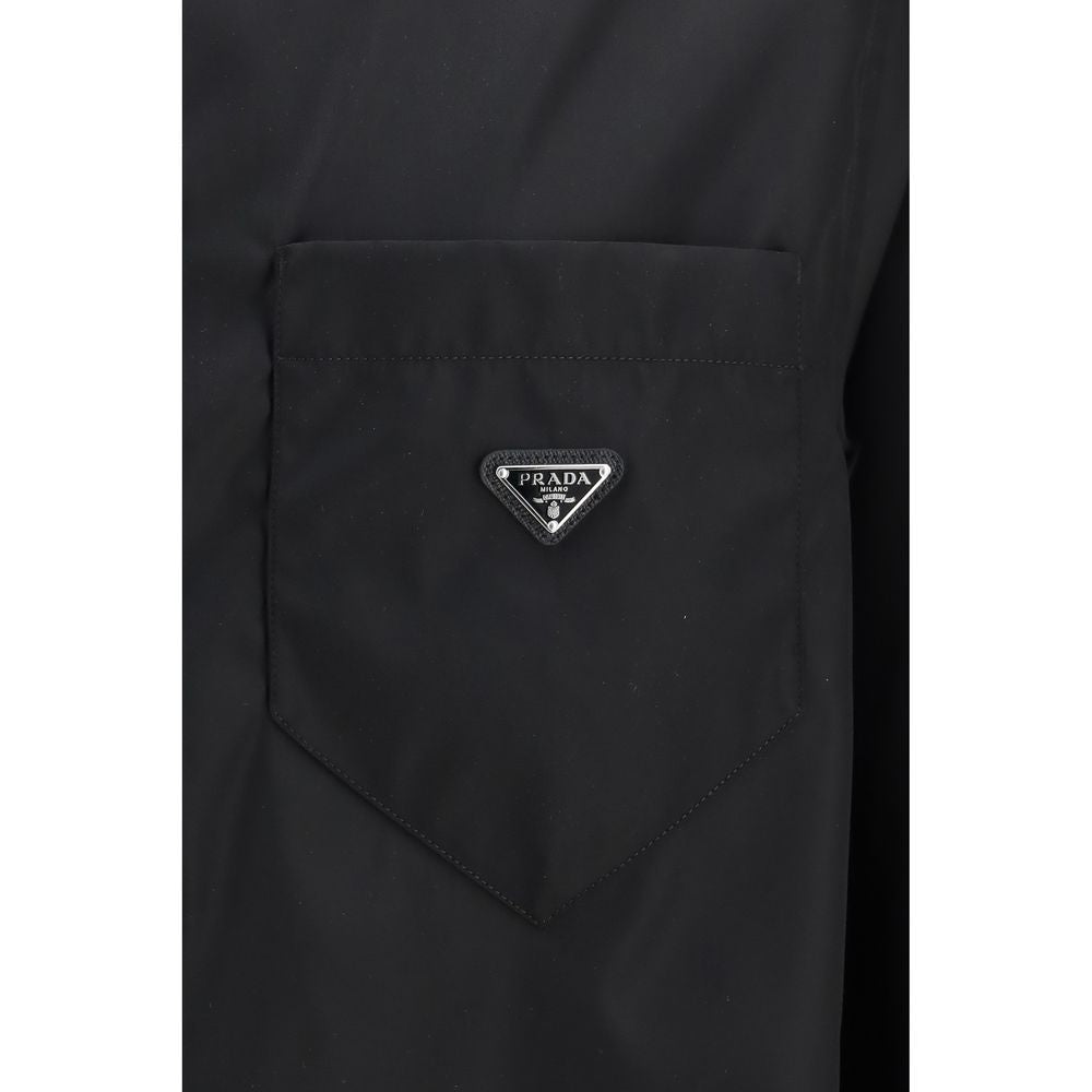 Prada Black Recycled Polyamide Dress Shirt