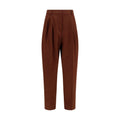 Fabiana Filippi Brown Cotton Casual Pants