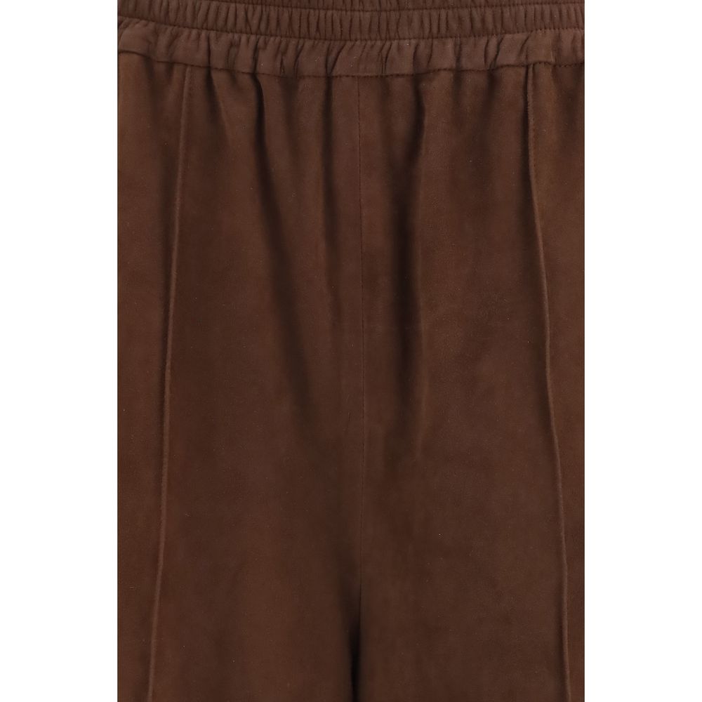 Fabiana Filippi Brown Leather Casual Pants