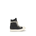 Rick Owens Black Calf Leather Bos Taurus High Top Sneakers