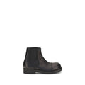 MM6 Black Calf Leather Bos Taurus Chelsea Boots