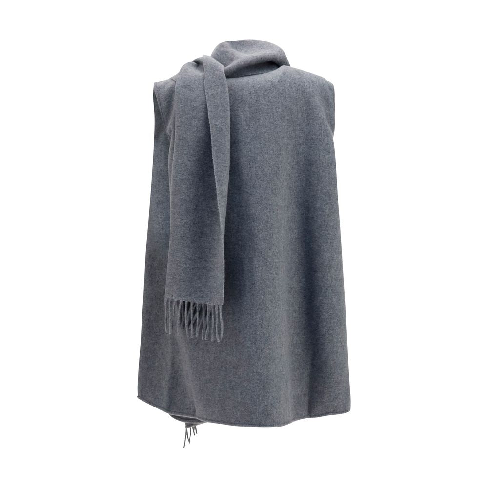 Fabiana Filippi Gray Wool Oves Aries Scarf