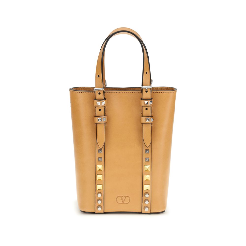 Valentino Garavani Beige Calf Leather Bos Taurus Shoulder Bag
