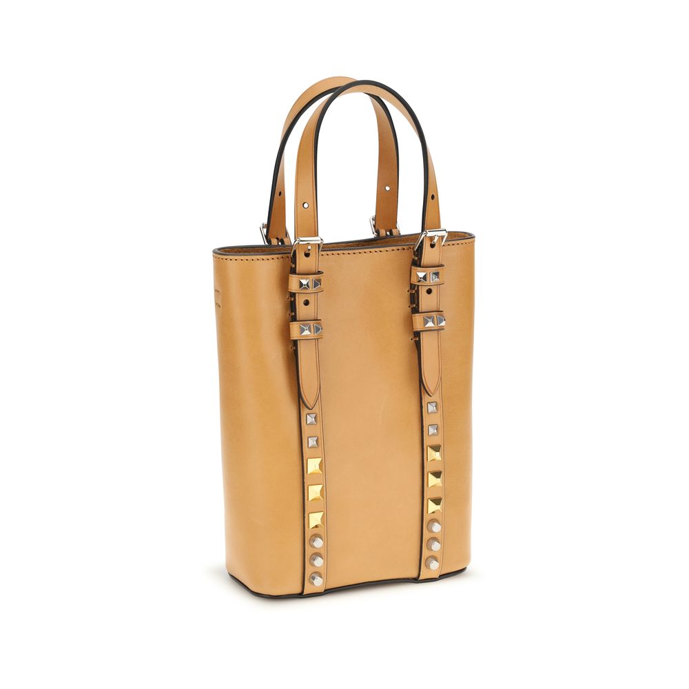 Valentino Garavani Beige Calf Leather Bos Taurus Shoulder Bag