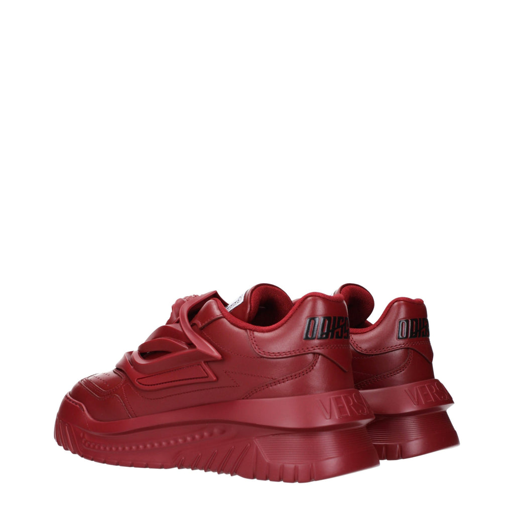 Versace Red Leather Chunky Sneakers