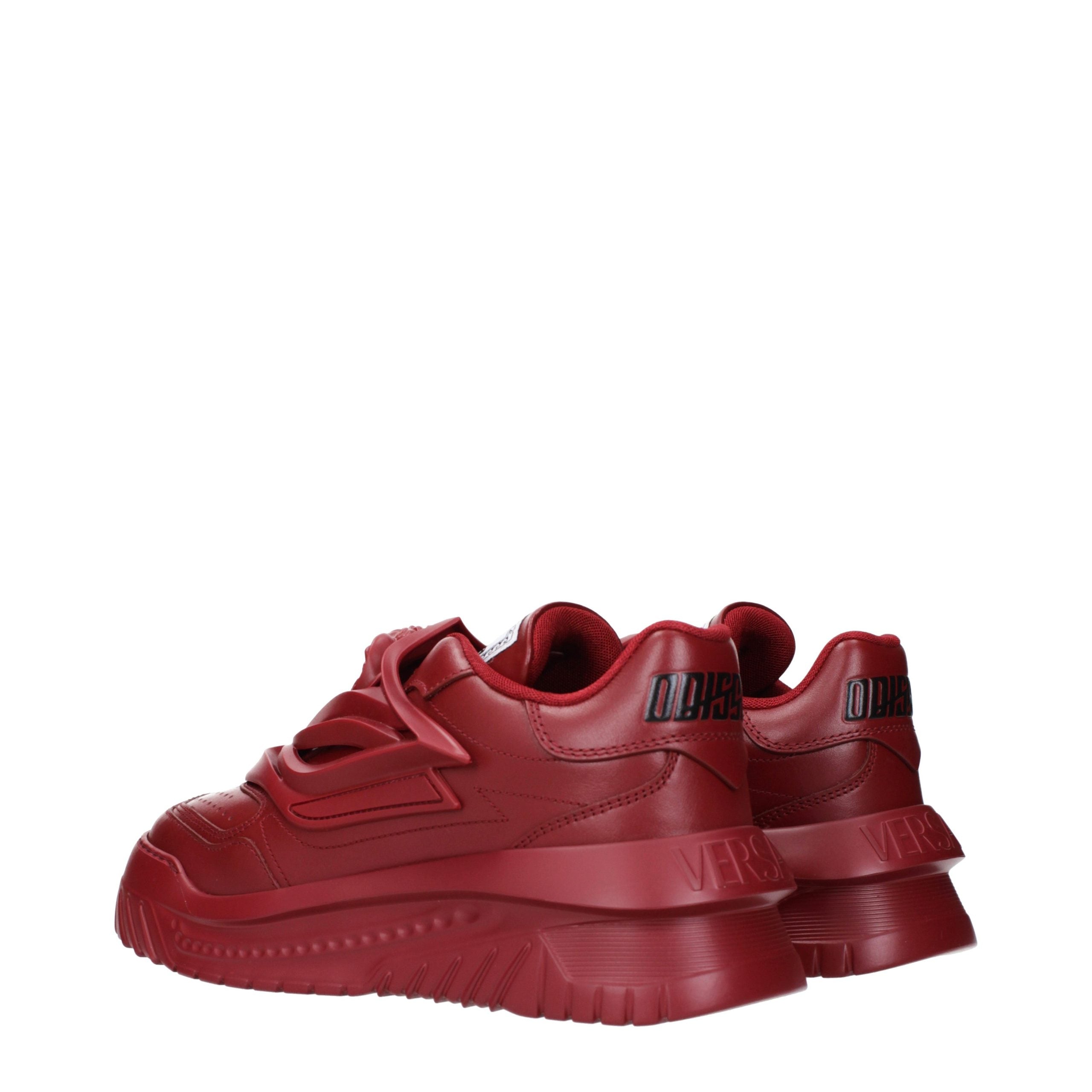 Versace Red Leather Chunky Sneakers