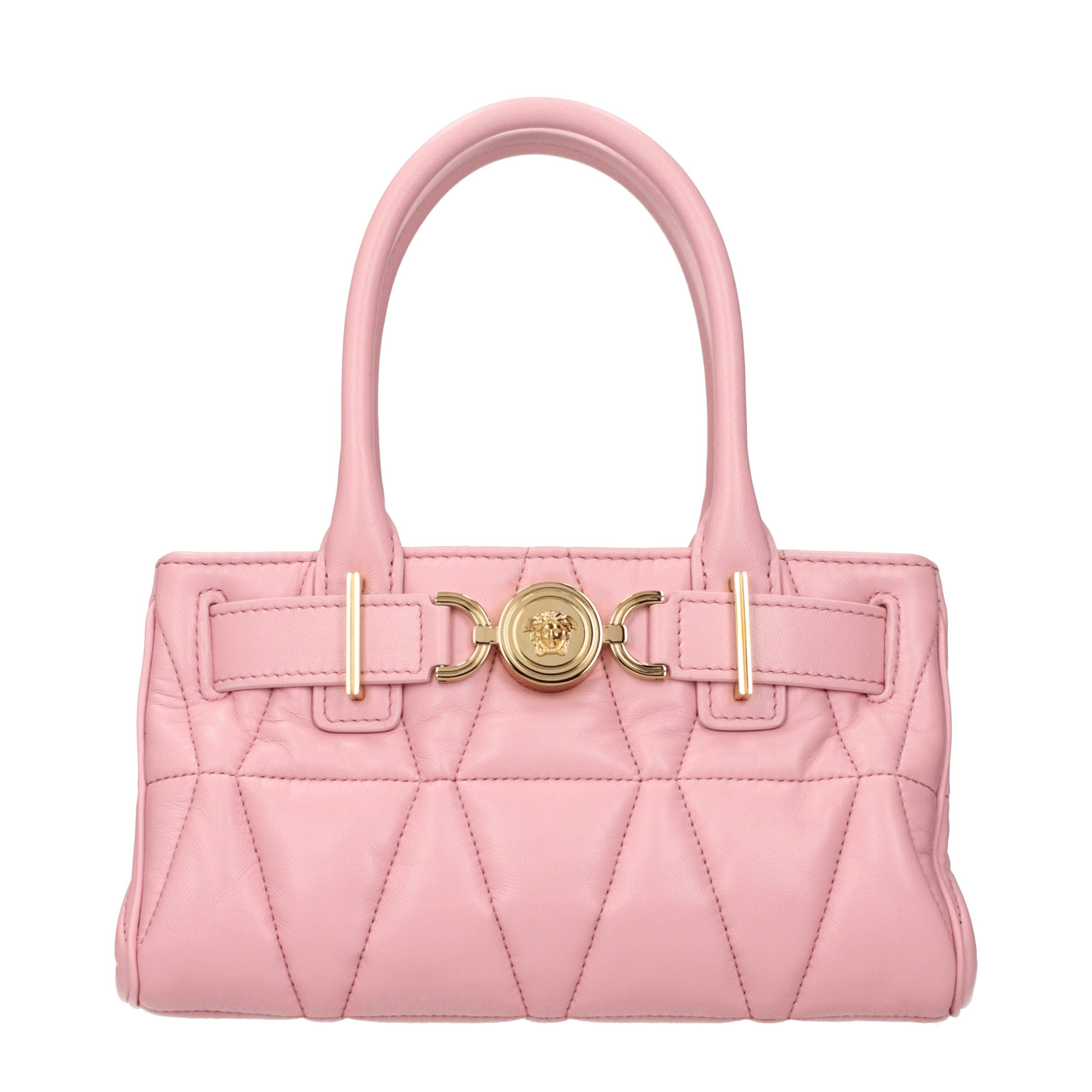 Versace Pink Leather Handbag