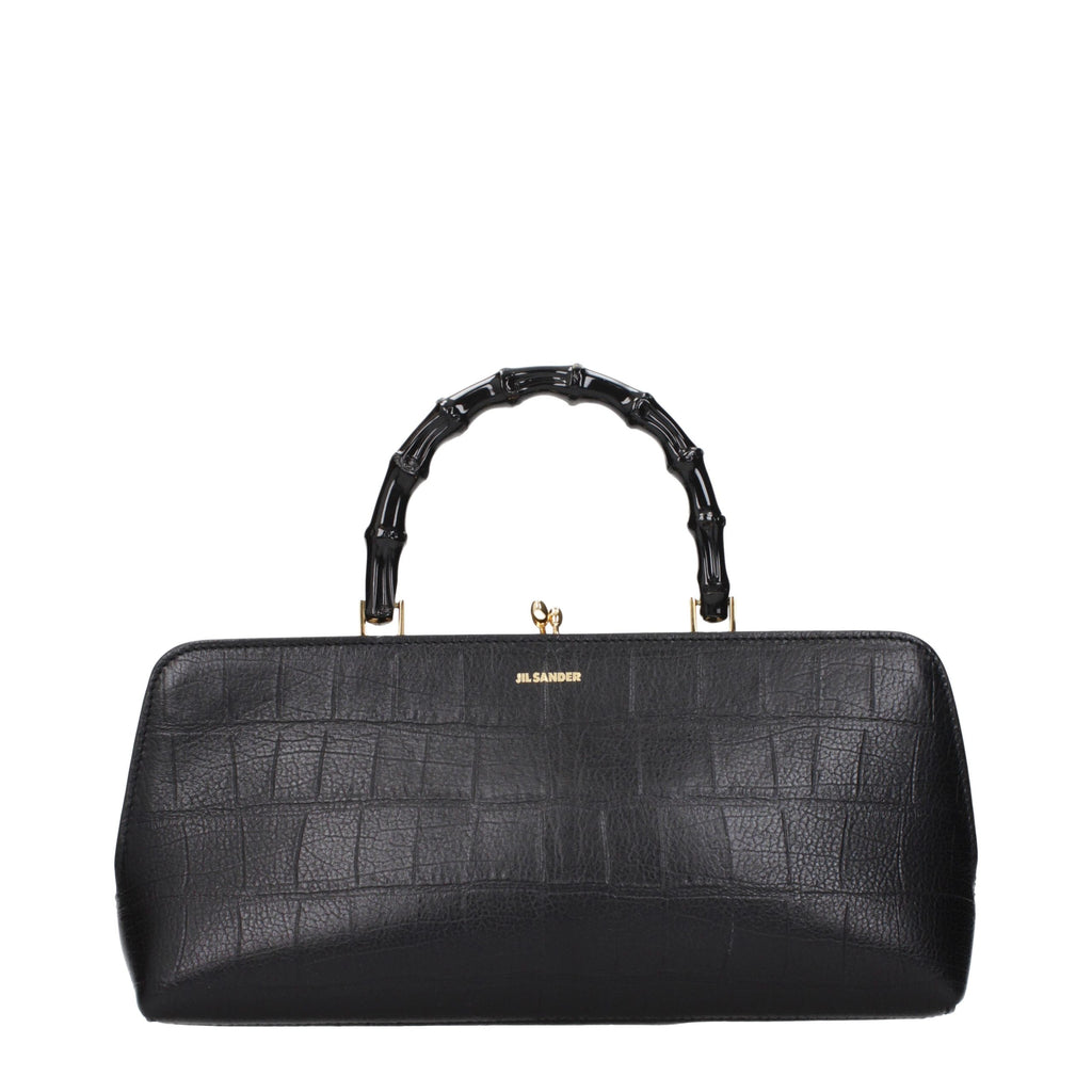 Jil Sander Black Leather Handbag