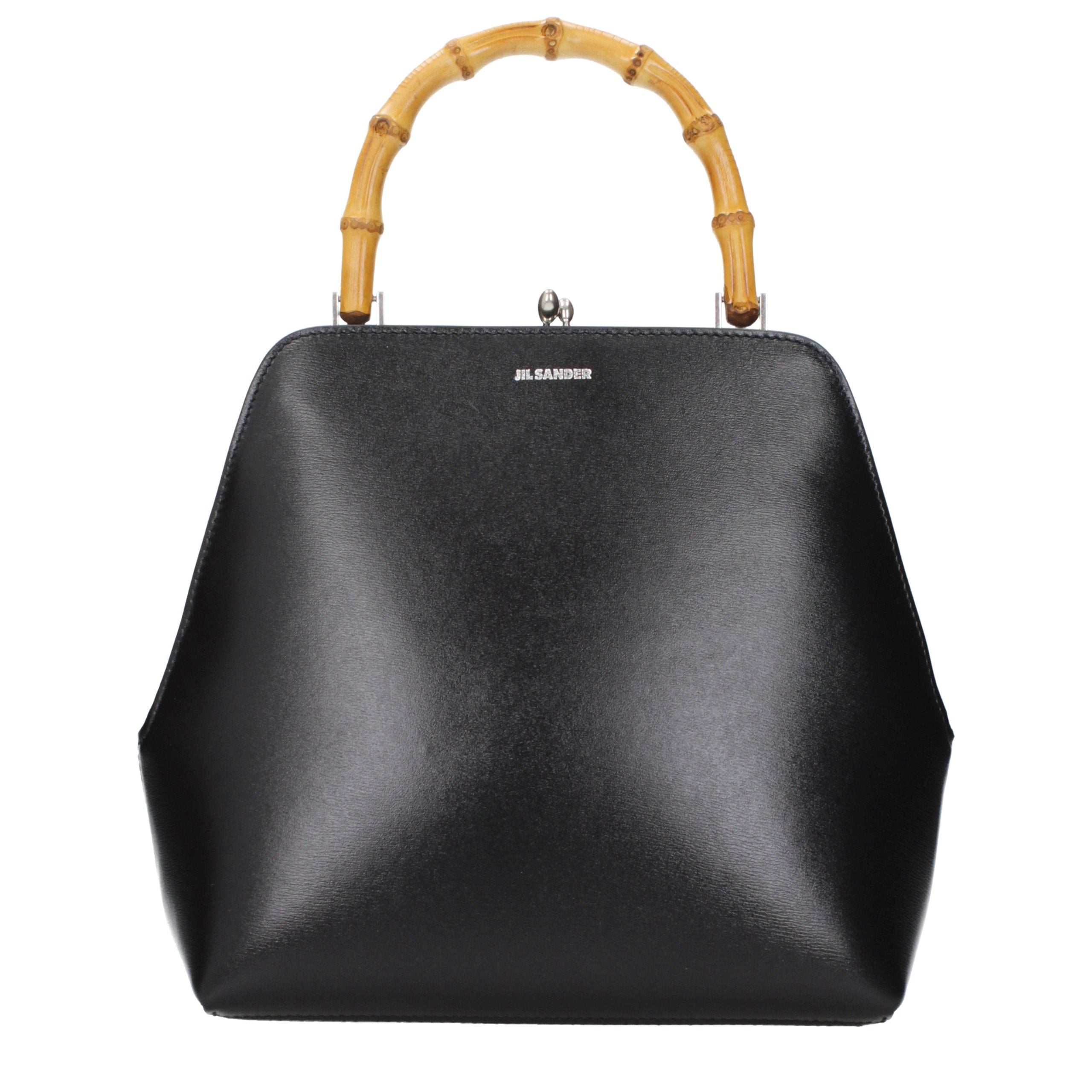 Jil Sander Black Leather Handbag