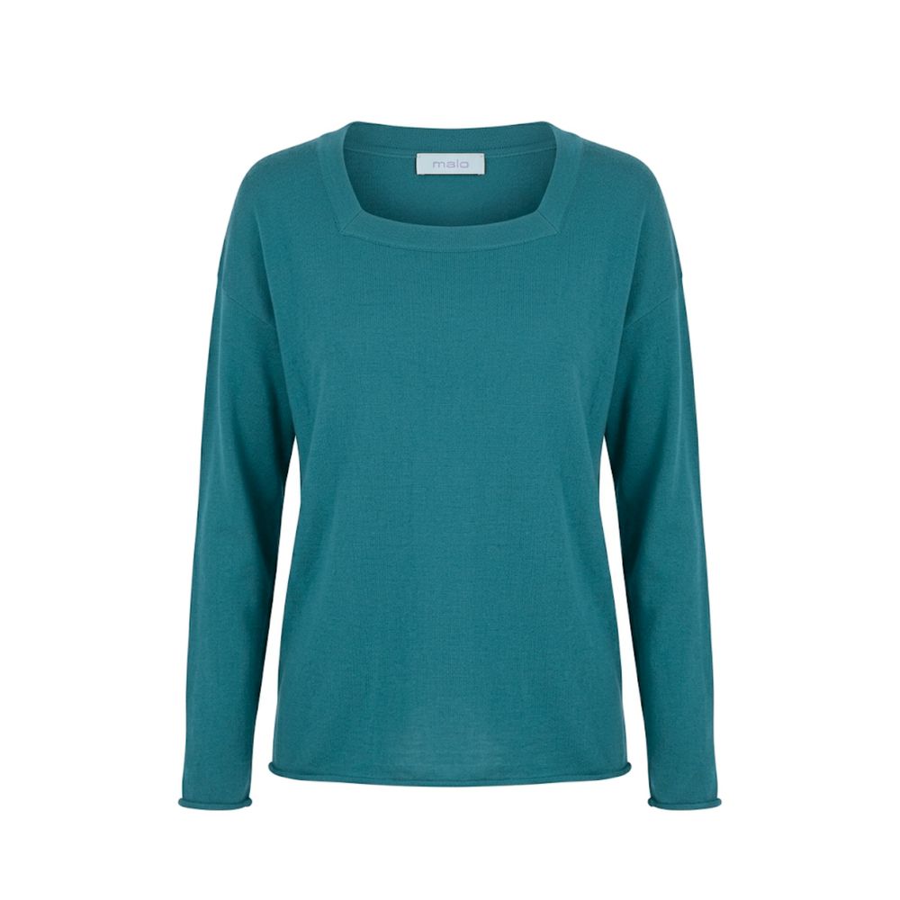 Malo Blue Cotton Women's Sweater