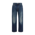 7FOR Blue Cotton Straight-Leg Jeans