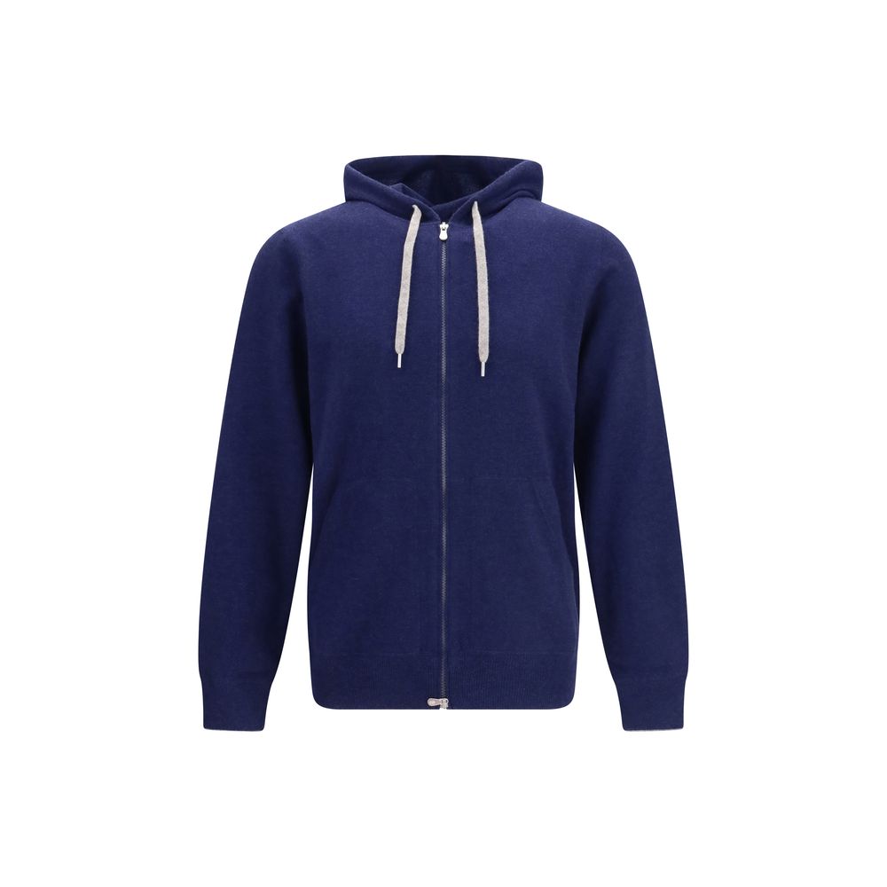 Brunello Cucinelli Blue Cashmere Sweatshirt