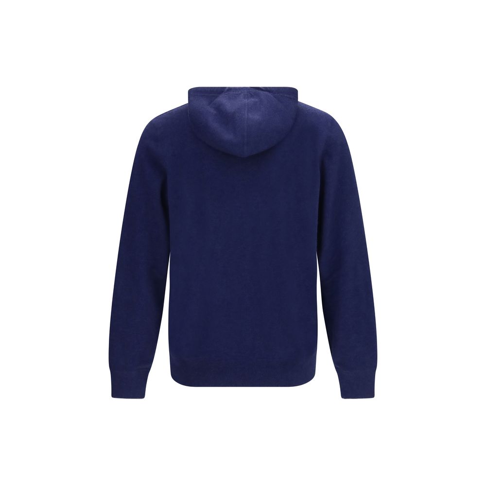 Brunello Cucinelli Blue Cashmere Sweatshirt