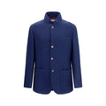 Brunello Cucinelli Blue Cashmere Full-Length Jacket