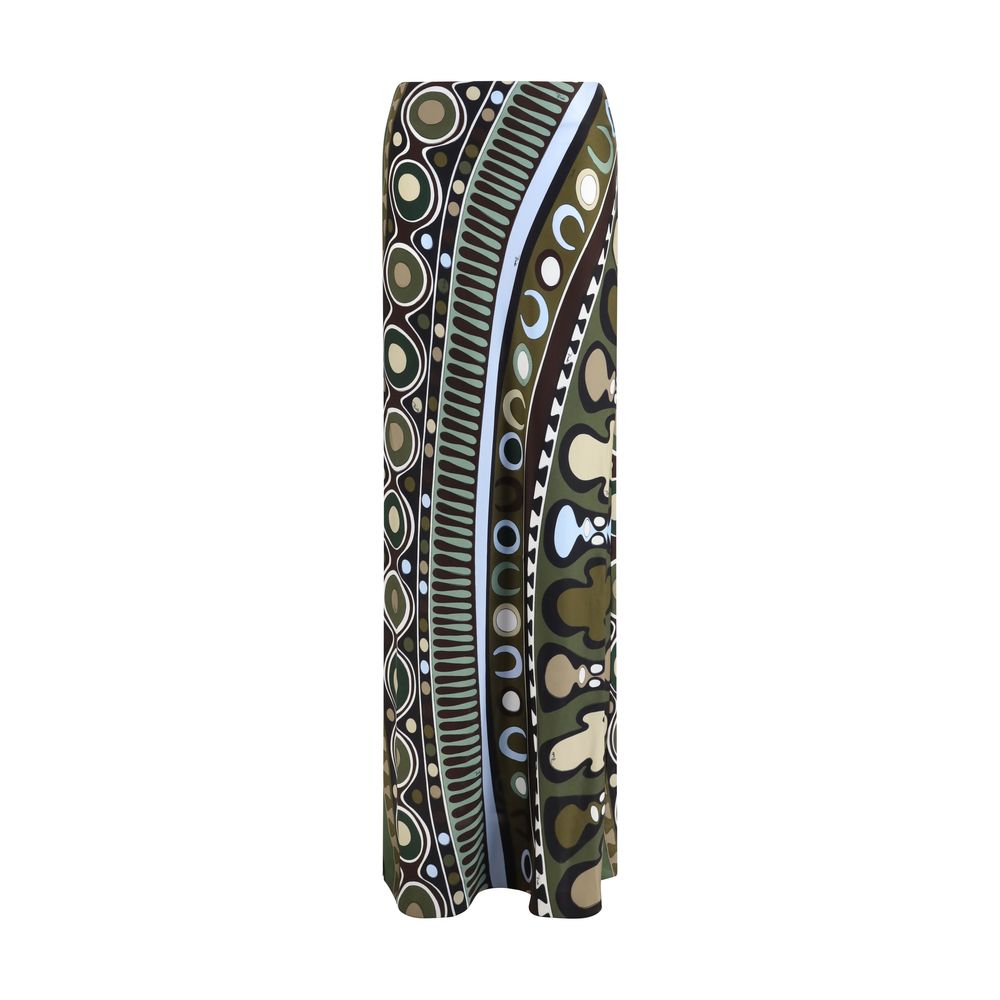 Emilio Pucci Multicolor Viscose Long Skirt