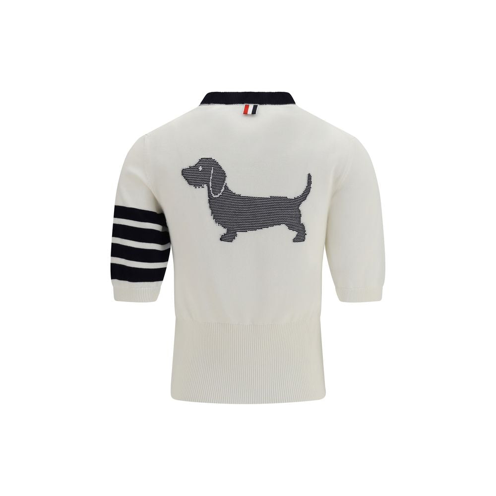 Thom Browne White Cotton T-Shirt