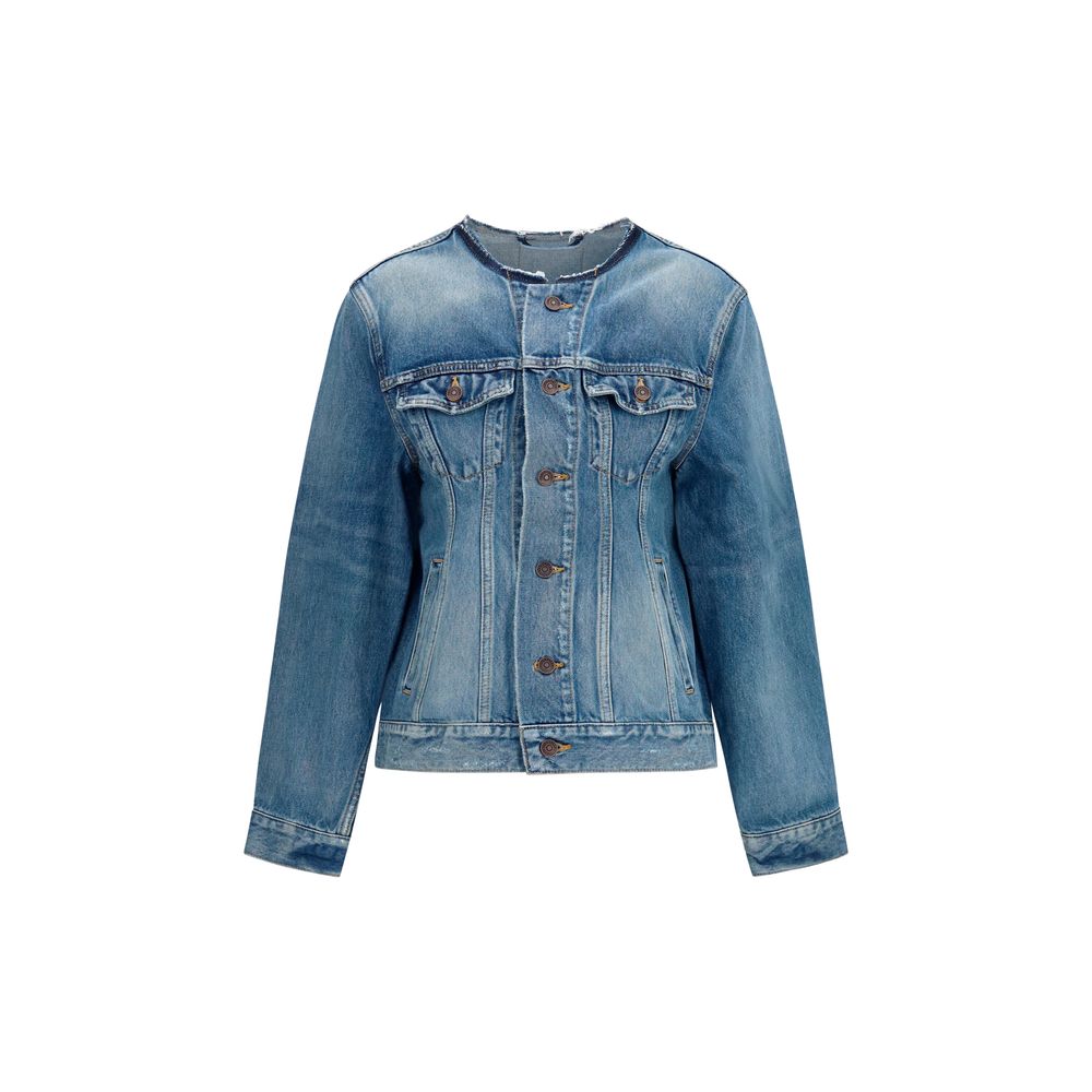 Balenciaga Blue Wool Oves Aries Denim Jacket