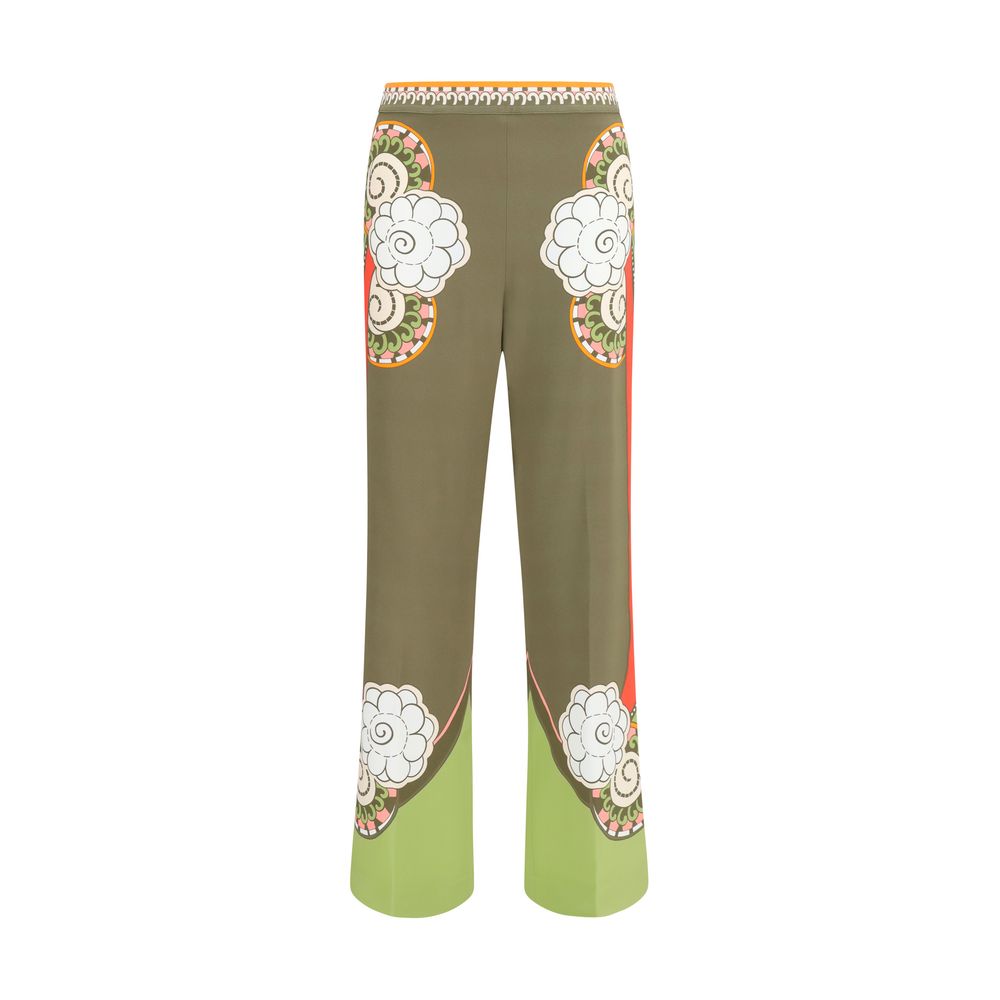 La Double J Multicolor Viscose Casual Pants
