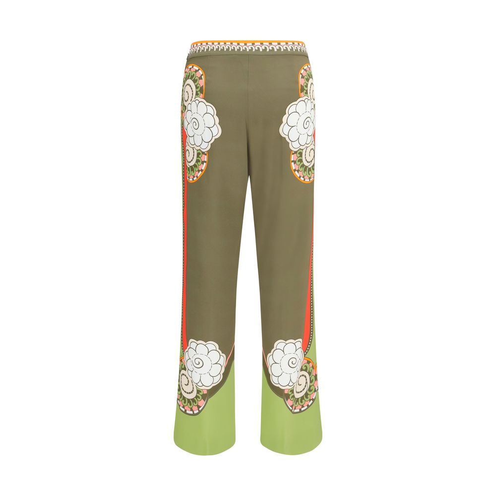 La Double J Multicolor Viscose Casual Pants
