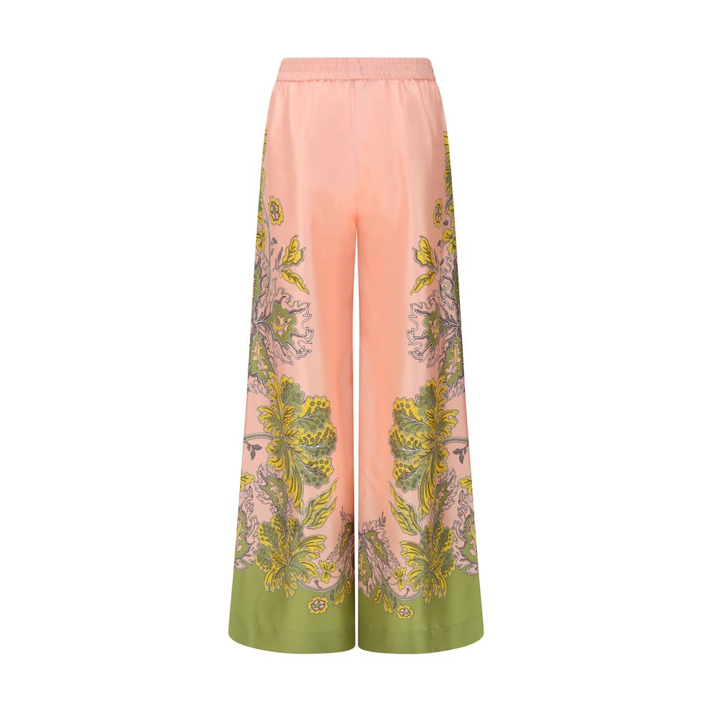 La Double J Multicolor Silk Casual Pants