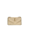 Saint Laurent Beige Raffia Shoulder Bag