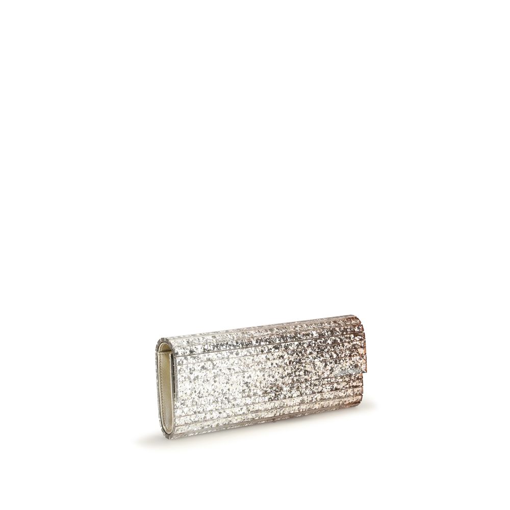Jimmy Choo Gold Plexiglass Clutch Bag