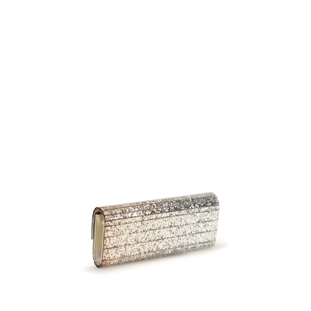 Jimmy Choo Gold Plexiglass Clutch Bag