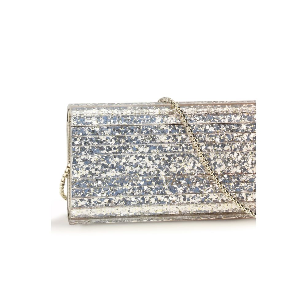 Jimmy Choo Gold Plexiglass Clutch Bag