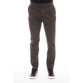 Peserico Brown Cotton Men Pant