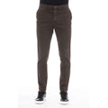 Peserico Brown Cotton Men Pants