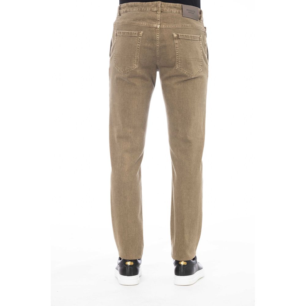 Peserico Green Cotton Men Pant