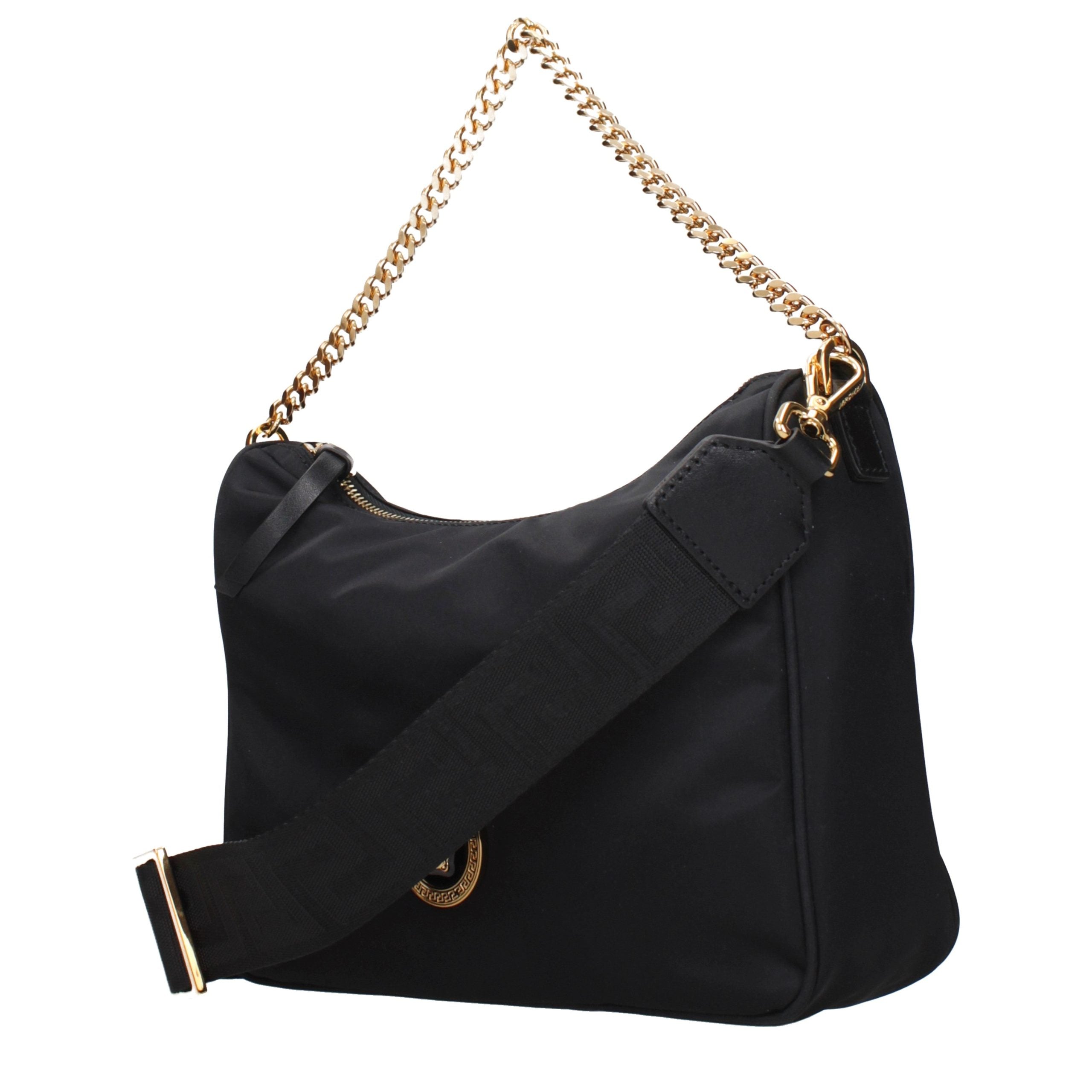 Versace Black Fabric Handbag