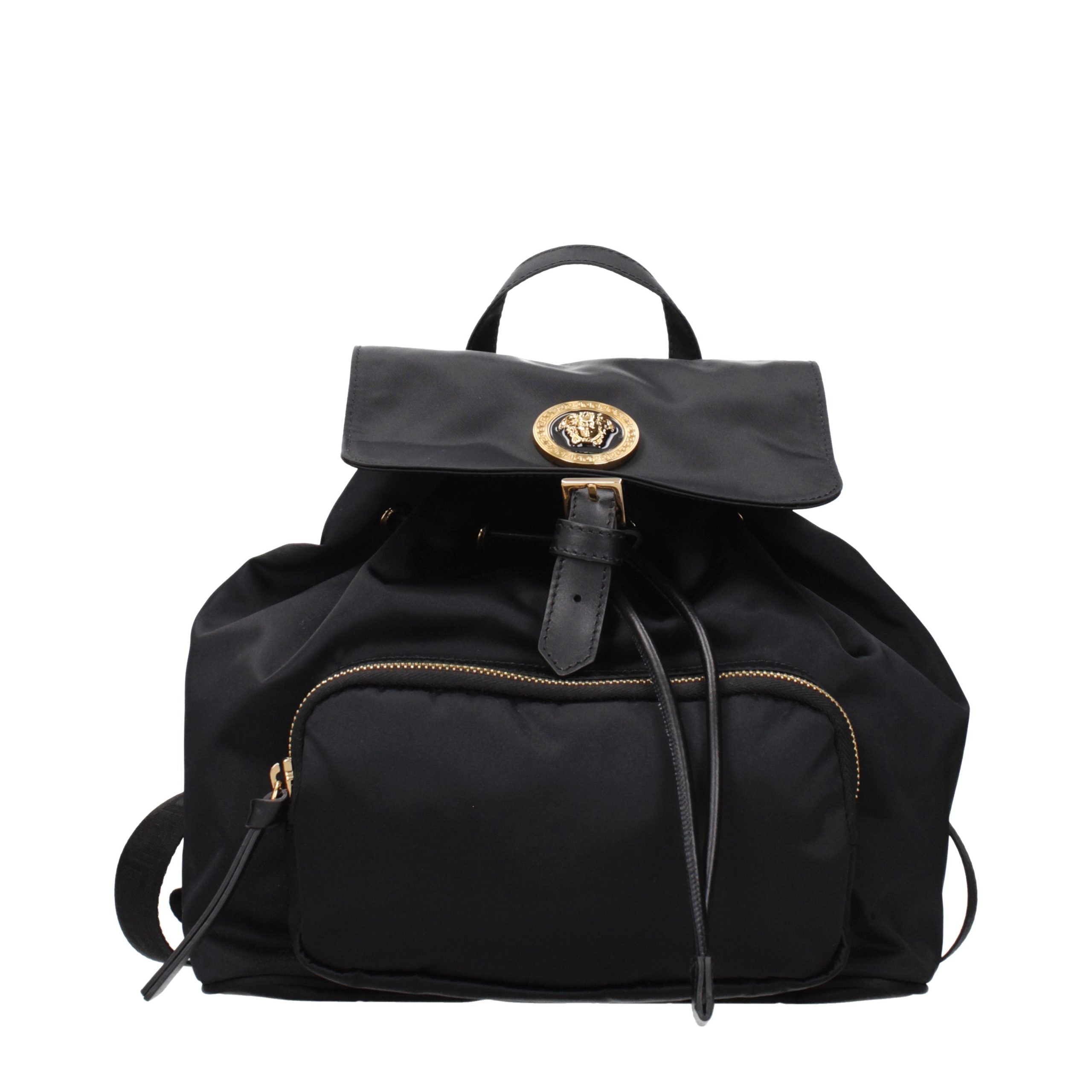 Versace Black Fabric Backpack