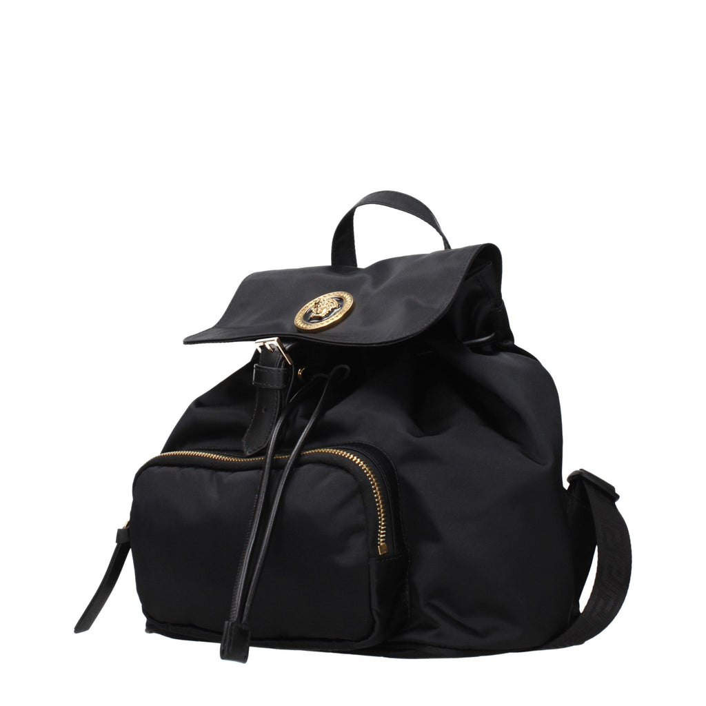 Versace Black Fabric Backpack