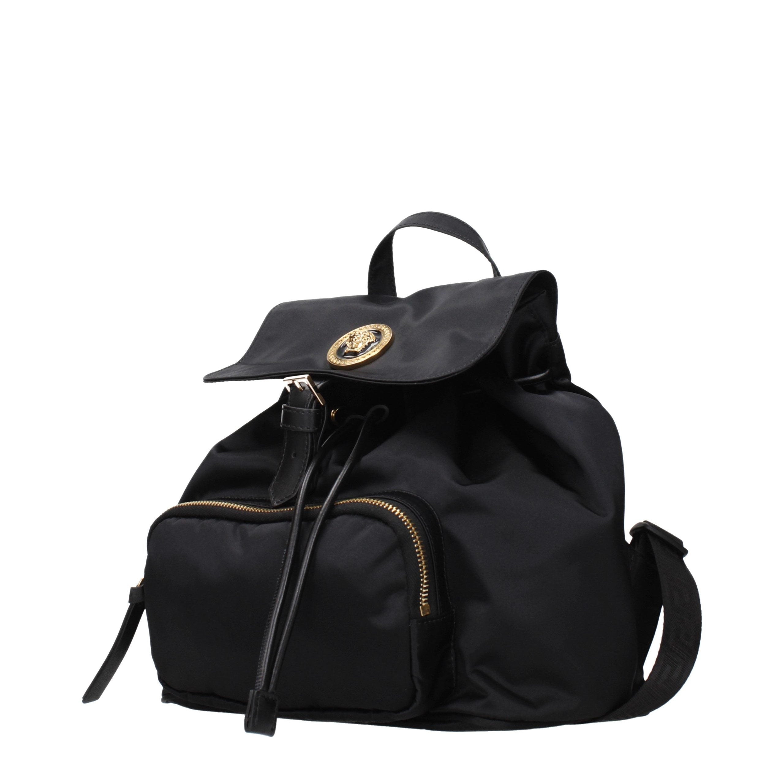 Versace Black Fabric Backpack