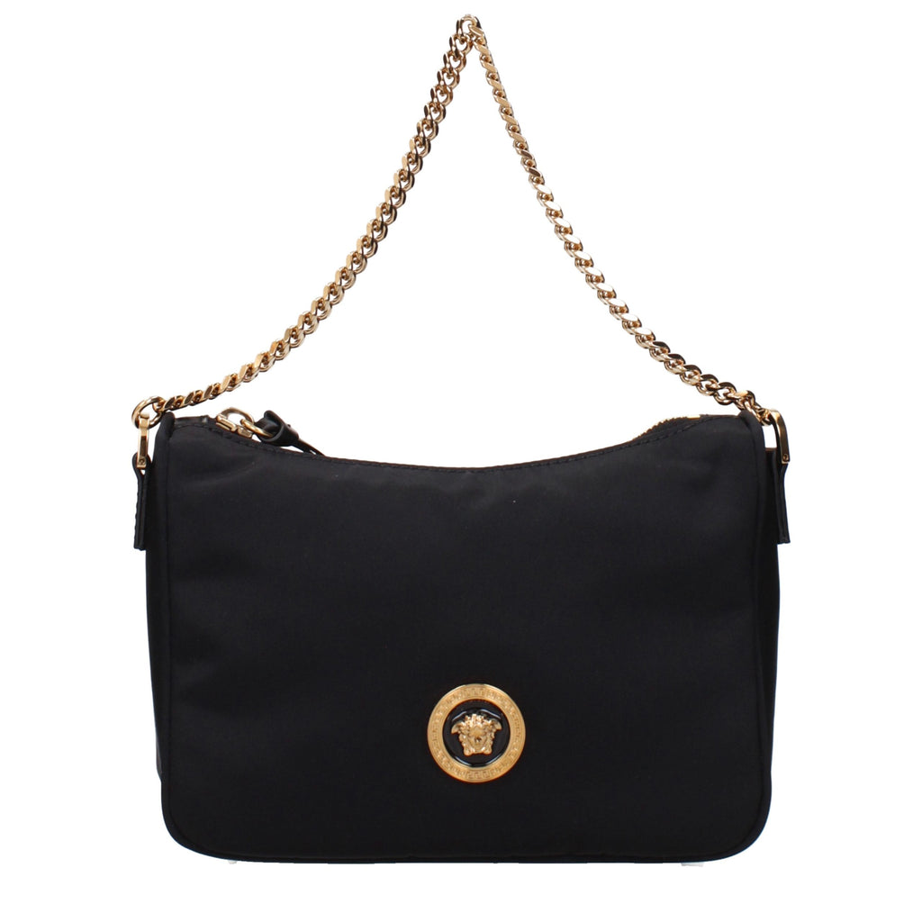 Versace Black Fabric Handbag