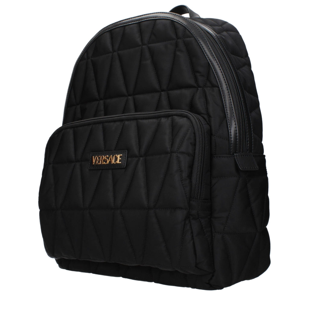 Versace Black Fabric Backpack