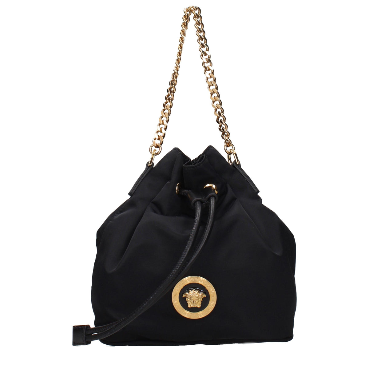 Versace Black Fabric Handbag