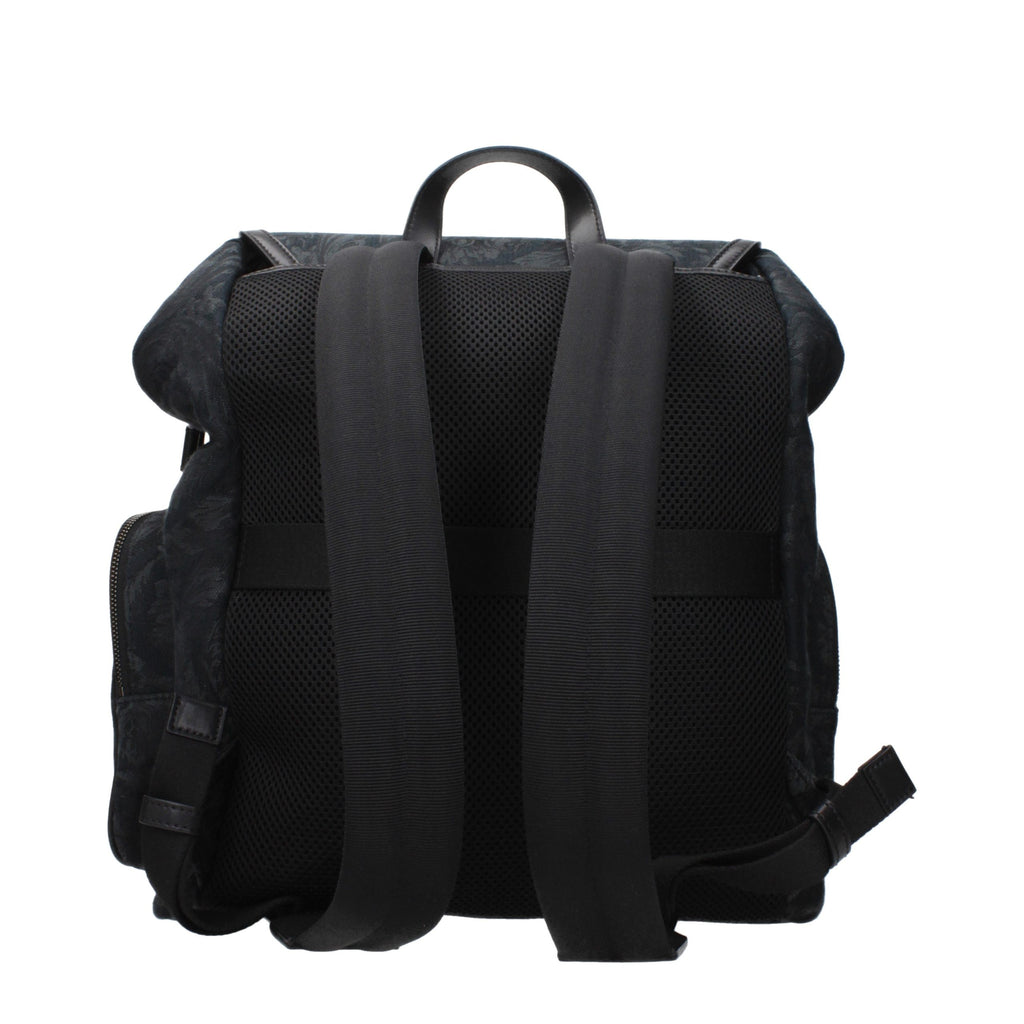 Versace Black Fabric Backpack