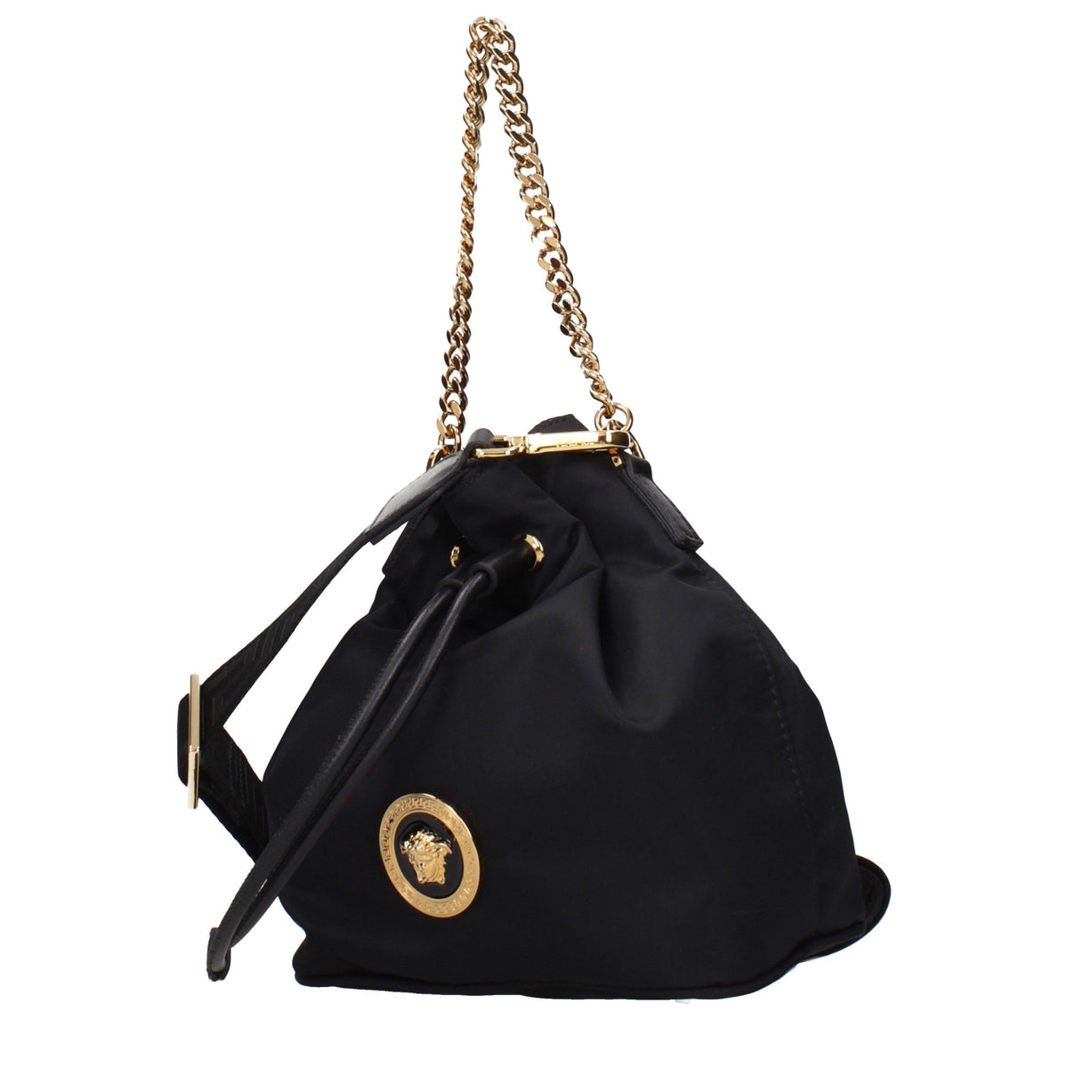 Versace Black Fabric Handbag