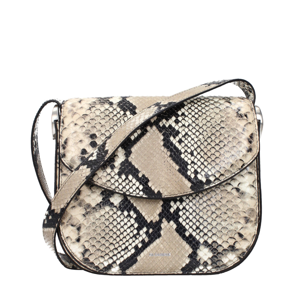Jil Sander Beige Leather Crossbody Bag