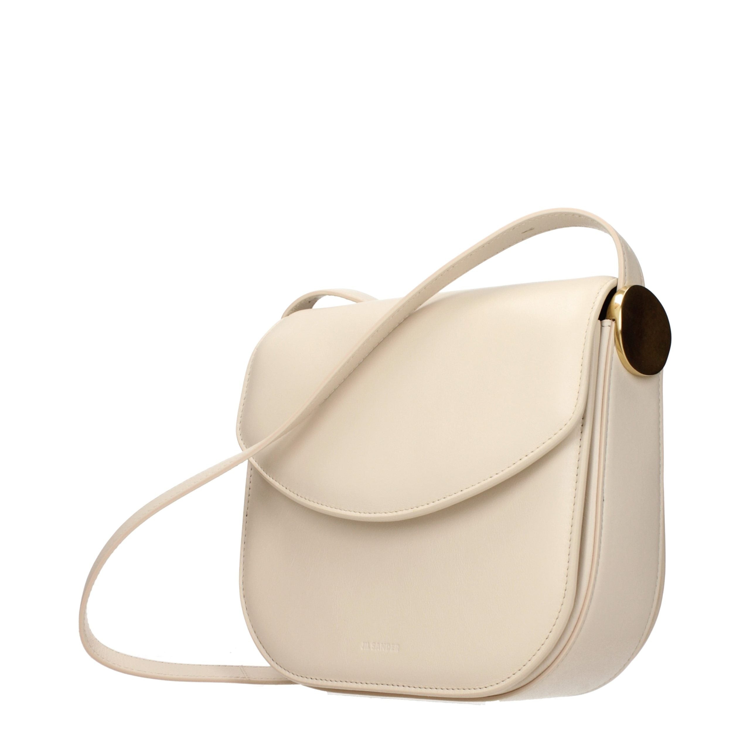 Jil Sander Beige Leather Crossbody Bag