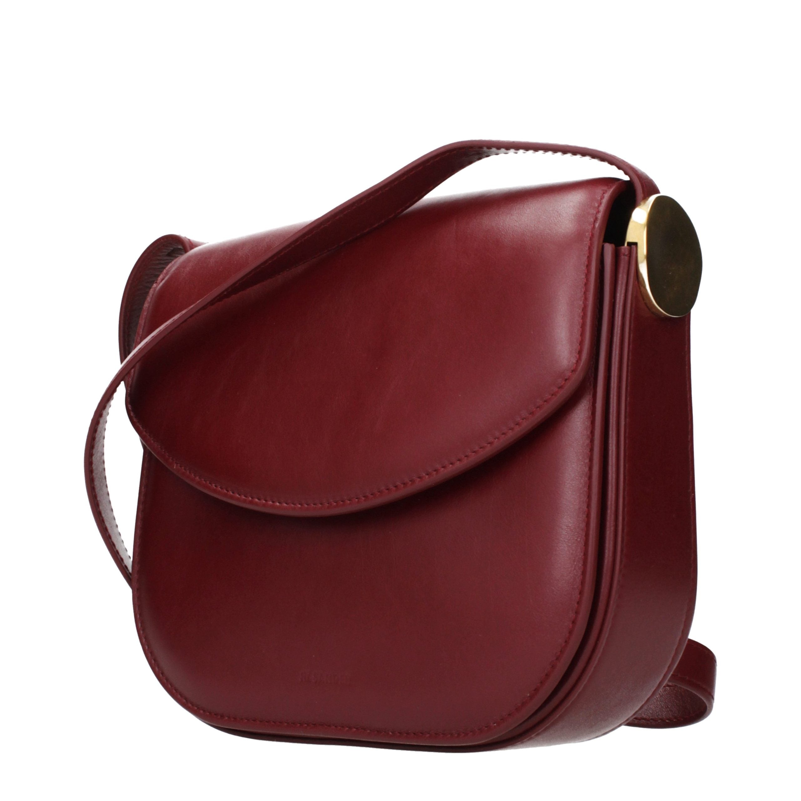 Jil Sander Red Leather Crossbody Bag