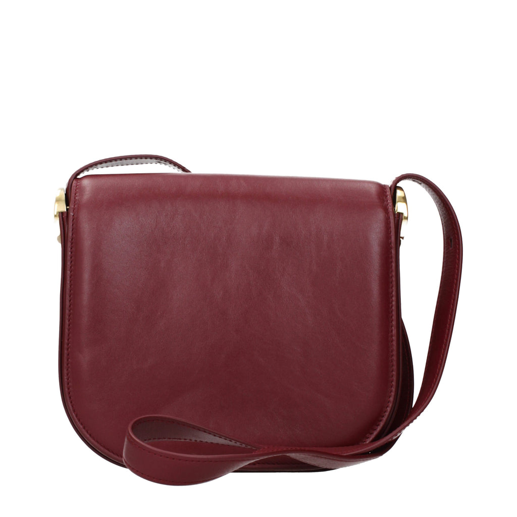 Jil Sander Red Leather Crossbody Bag