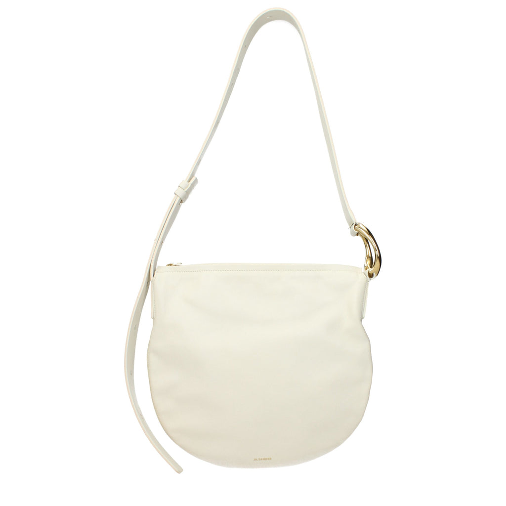 Jil Sander Beige Leather Crossbody Bag
