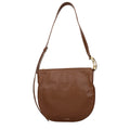 Jil Sander Brown Leather Crossbody Bag