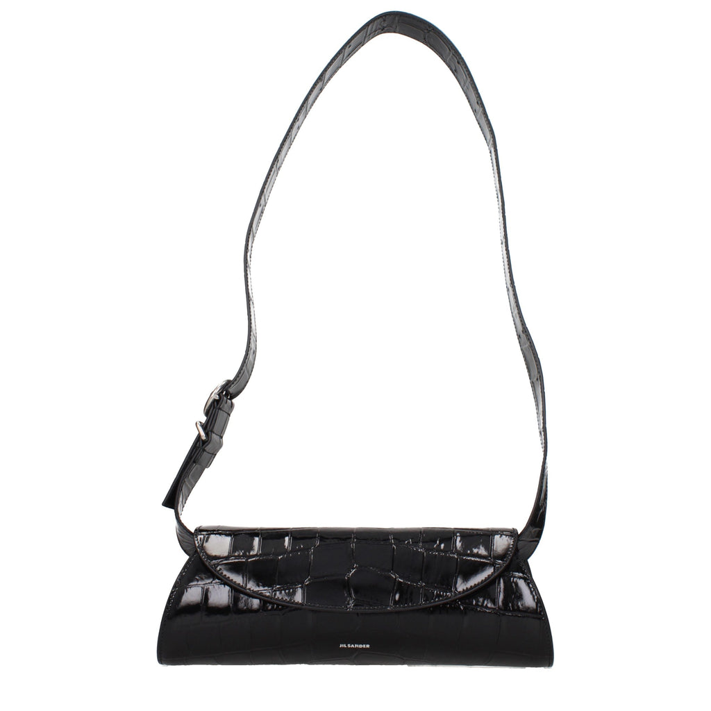 Jil Sander Black Leather Crossbody Bag