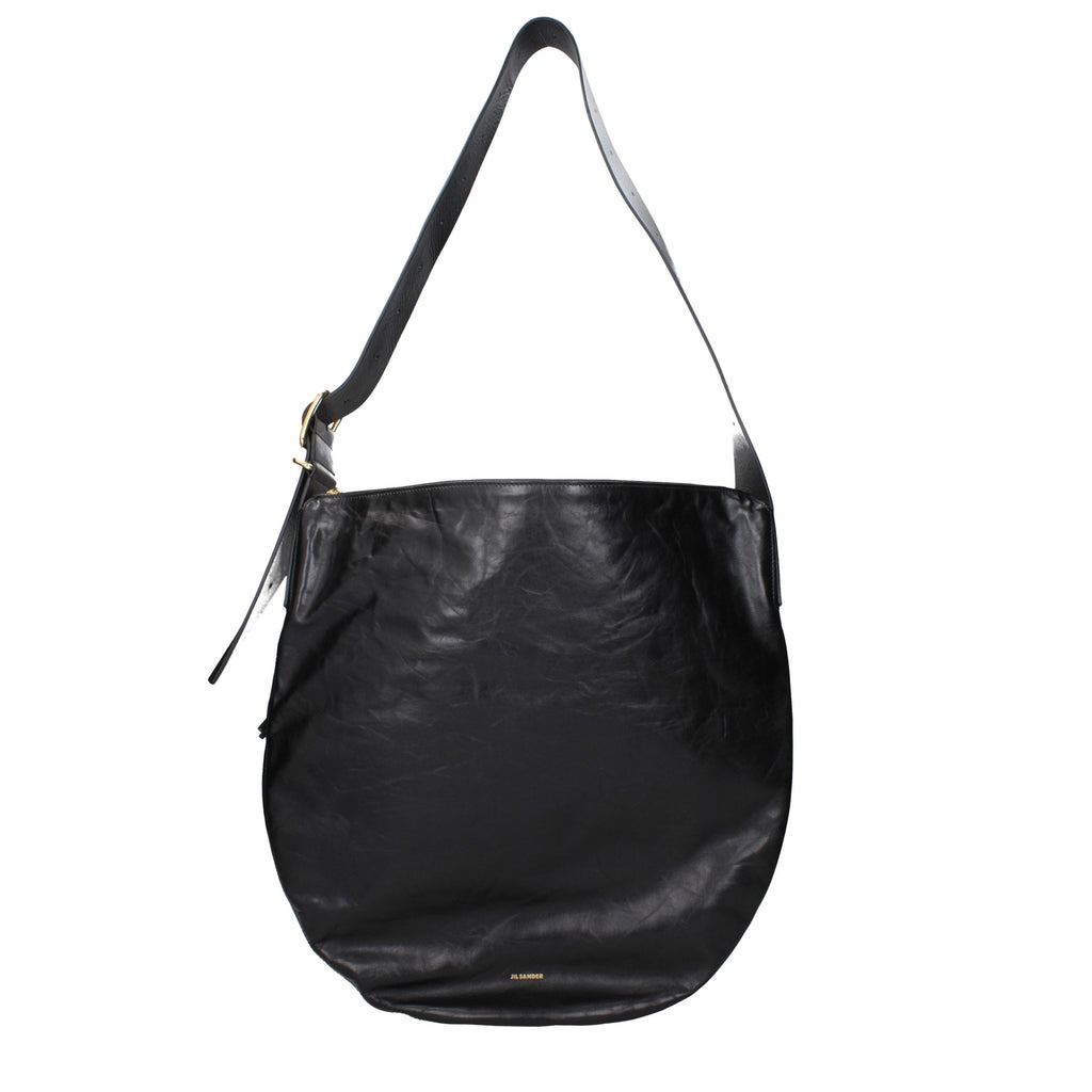 Jil Sander Black Leather Crossbody Bag
