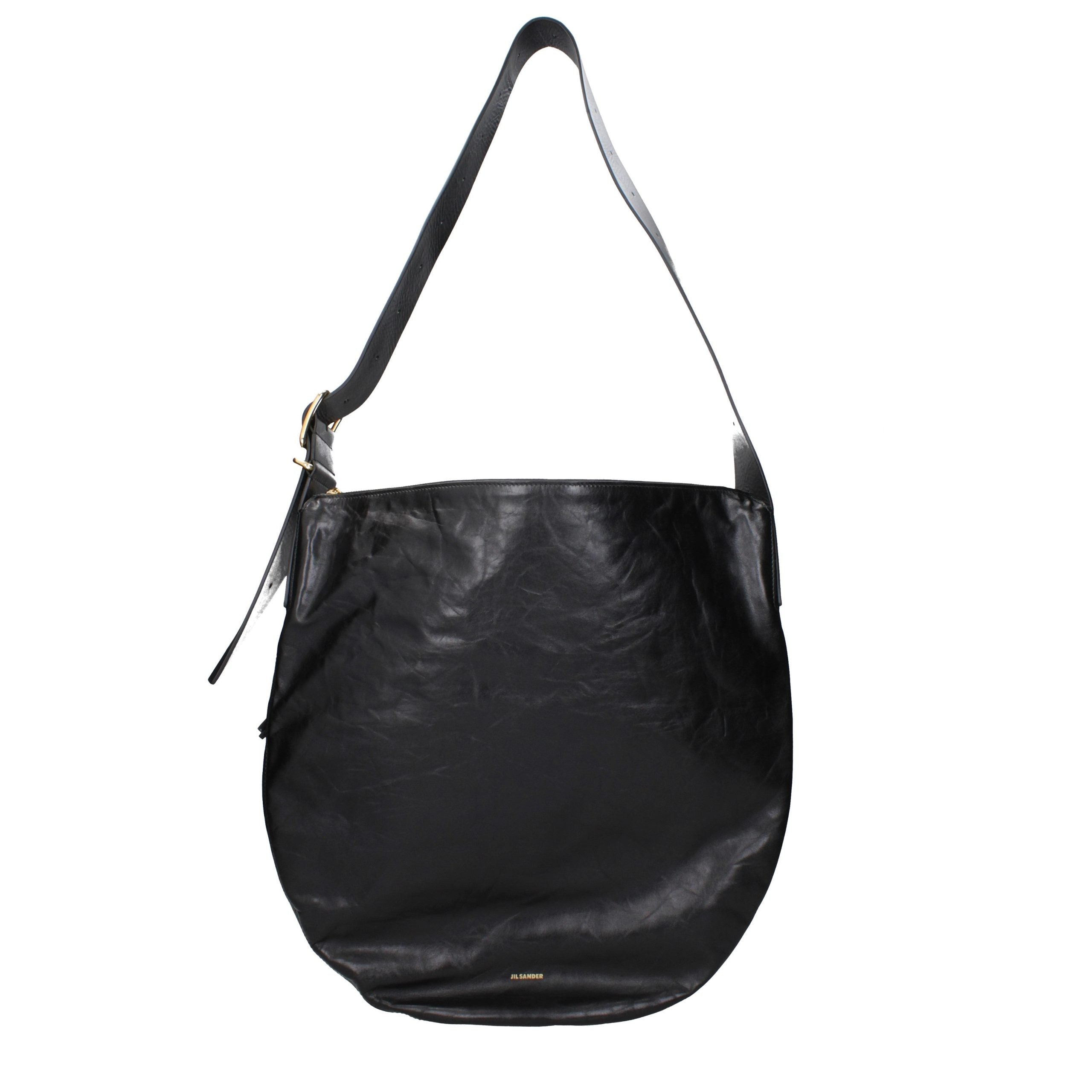 Jil Sander Black Leather Crossbody Bag
