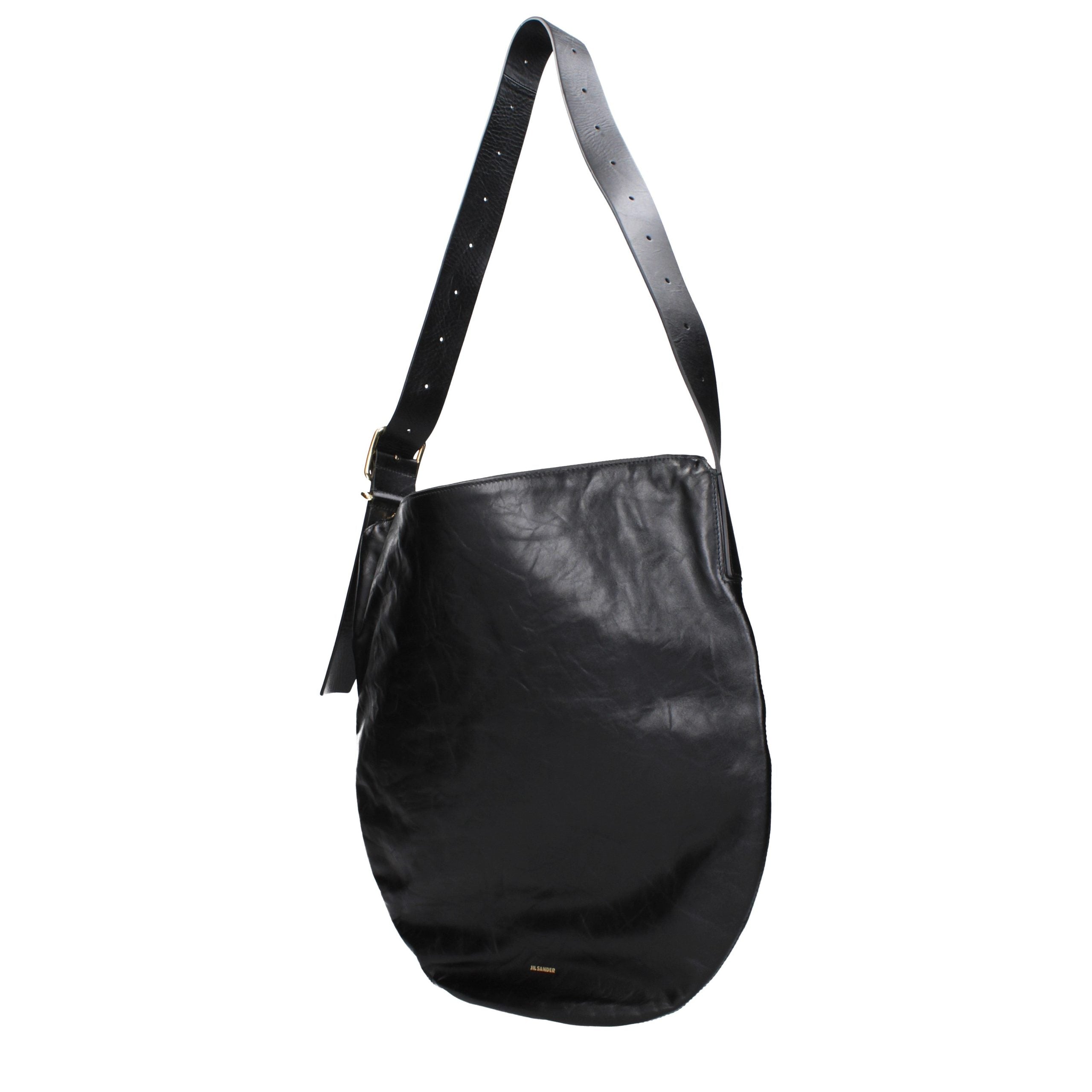 Jil Sander Black Leather Crossbody Bag